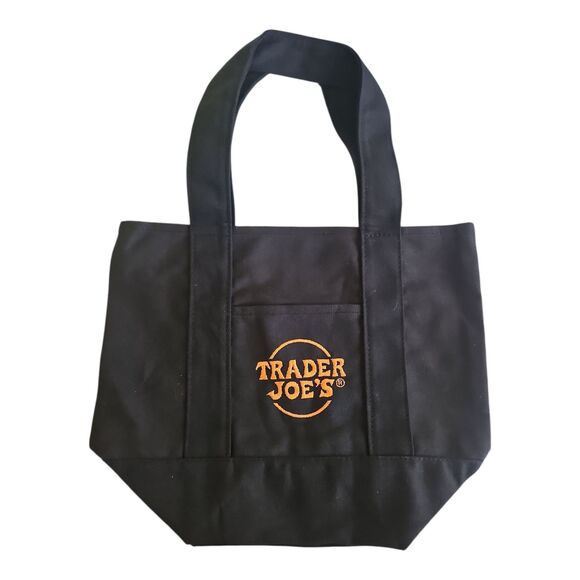 Trader Joe's  Halloween Mini Canvas Tote Bag 2025 Black - Picture 4 of 4